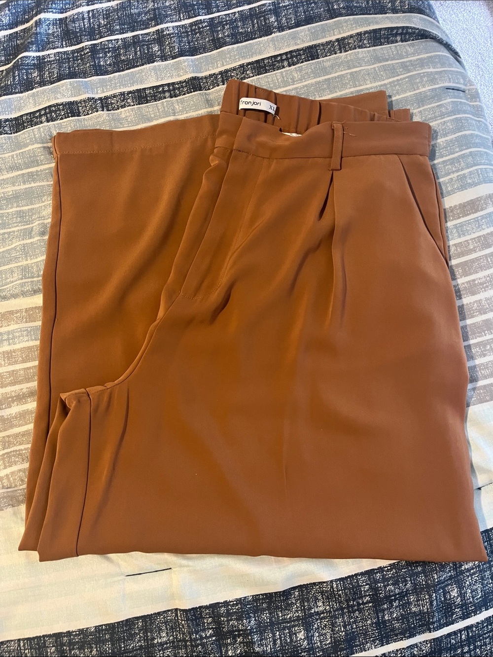 Tronjori Womens High Waist Wide Leg Palazzo Business Pants (size XL)